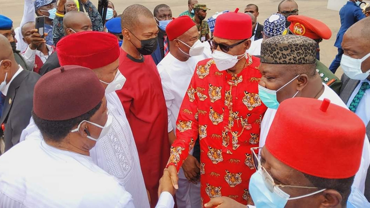 Buhari arrives Enugu enroute Ebonyi state for two-day visit